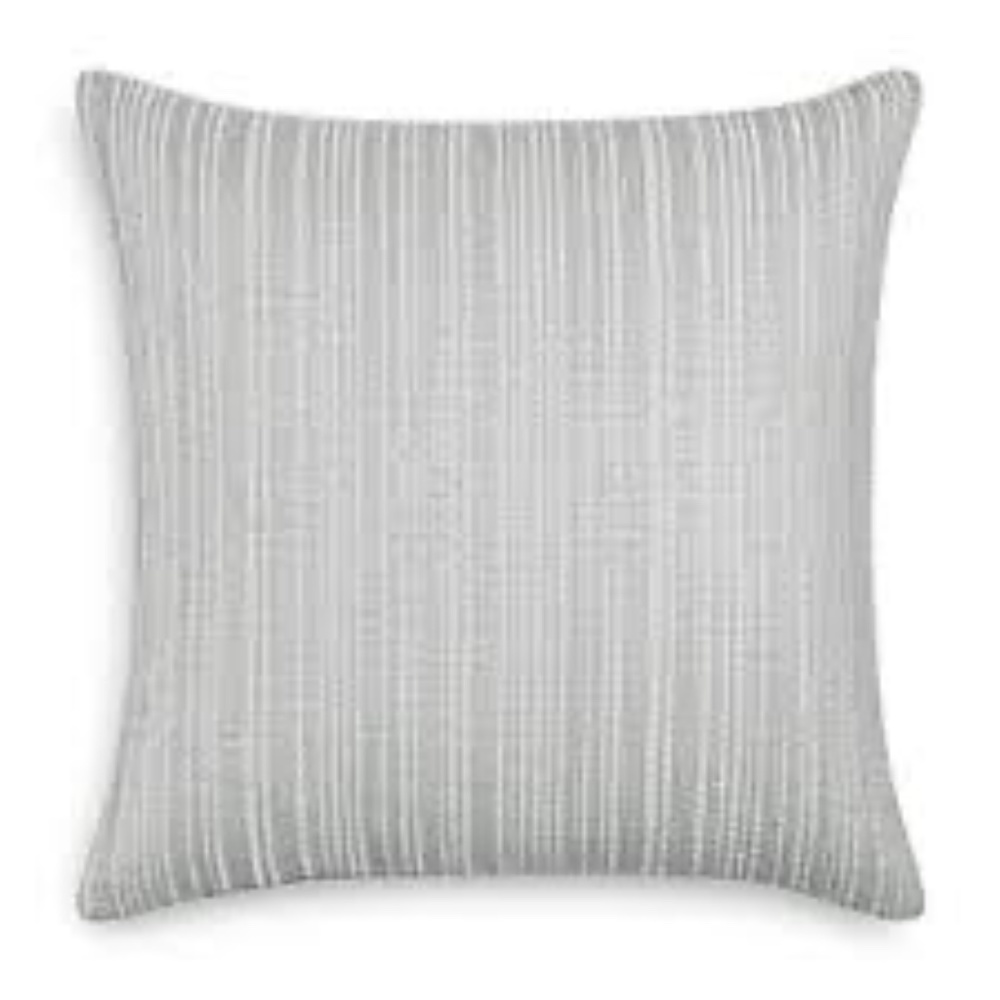 NWT $160 Hudson Park Collection Marble Frame Decorative Pillow in Silver  #P30‎